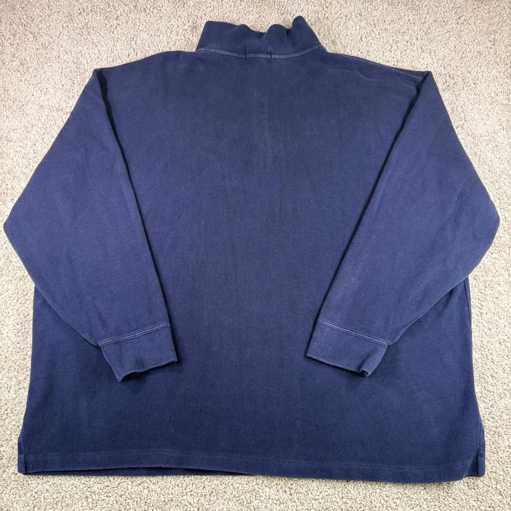 Polo Ralph Lauren Quarter Zip Pullover Mens 2XB Navy Blue Cotton Preppy Big Tall